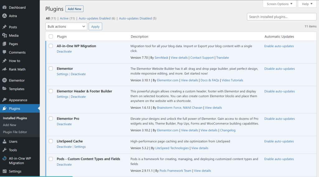 1 & 2. Go to your WordPress dashboard and click on the Plugins menu