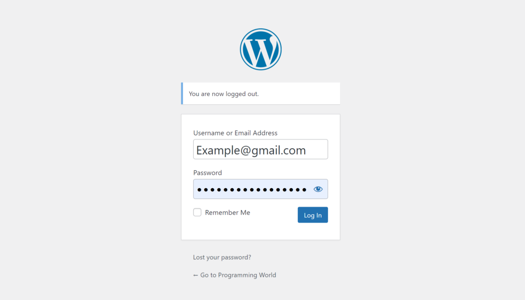 1. Log in to your account and go to the WordPress Dashboard.