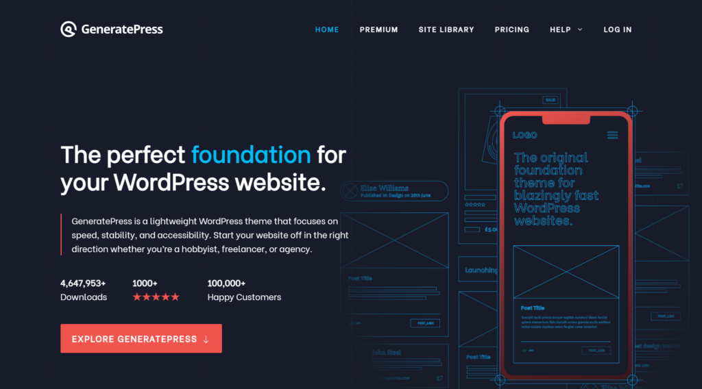GeneratePress Home Page