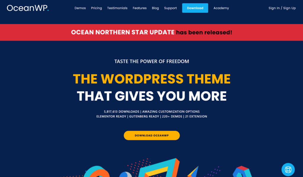 OceanWP Home Page