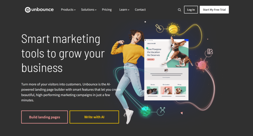 unbounce Home Page